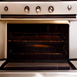 the oven set to 390°f.