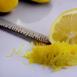 the zester will remove the lemon's outermost layer, which is full of flavor.