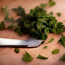 green bell peppers with the seeds removed, cut into thin strips; tomatoes cut into wedges; and parsley that is chopped.