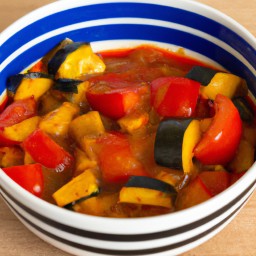 

Ratatouille in the crock pot is a delicious, European French side dish packed with vegetables, spices & herbs and free of gluten, eggs, nuts & soy. Yum!