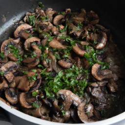 

This vegan, gluten-free, eggs-free, nuts-free, soy-free and lactose free side dish of sautéed portabella mushrooms with garlic is full of flavour and nutrition.