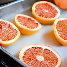 the grapefruit halves cooked through and the sugar melted and bubbly.