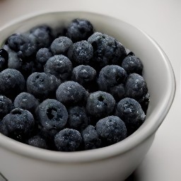 a bowl of sugared blueberries.