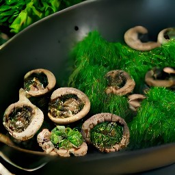 a plate of spicy sauteed portabello mushrooms.