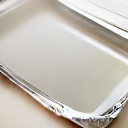 a baking sheet lined with foil.