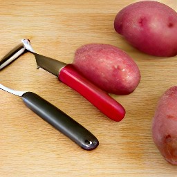 peeled potatoes.