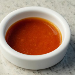 

This vegan, gluten-free, egg-free, nut-free and lactose-free Asian sweet and sour sauce is made of brown sugar, pineapples and red bell peppers for a delicious flavor.
