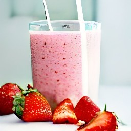 this action will produce a fresh strawberry smoothie.
