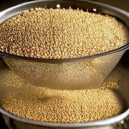 quinoa that is rinsed and drained.