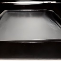 a baking sheet that is prepared for use.