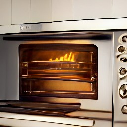 the oven set to 390f.
