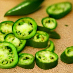 a sliced jalapeno pepper.