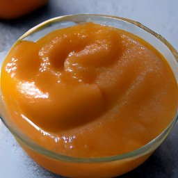 a purée of chopped persimmons.