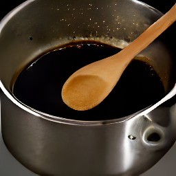 a soy mixture with soy sauce, granulated sugar, grated ginger, minced garlic, and chopped scallions.