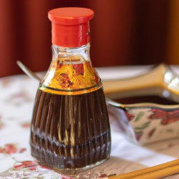 

Teriyaki sauce is a vegan, eggs-free, lactose-free and nuts-free Japanese condiment made from soy sauce and granulated sugar - great for adding flavor to rice, vegetables or other Asian dishes.