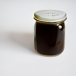 the soy mixture is transferred to a glass jar and covered. it is then put in the fridge for 30 minutes before being removed.