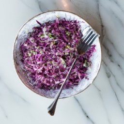 

Spiced and baked red cabbage is a gluten-free, eggs-free, nuts-free and soy free dinner or salad made of delicious red cabbages, onions apples and butter.