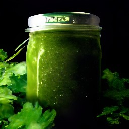 the dressing in a glass jar, sealed with a lid. it chilled in the fridge for 3 hours.