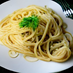 a pan of spaghetti with fennel bulb slices, lemon juice, chopped parsley, and shaved parmesan cheese.