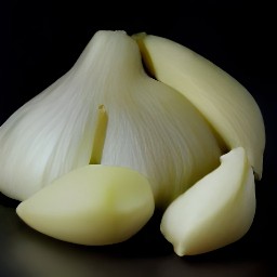 a peeled garlic clove.