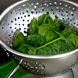 the spinach is cooked.