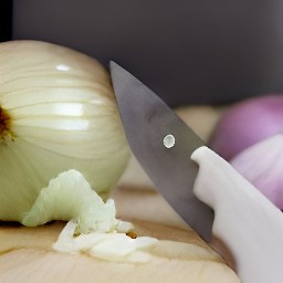 after peeling the onions, cut them into pieces.