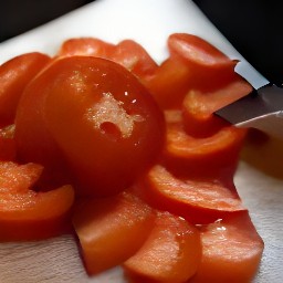 chopped celery, peeled and chopped tomatoes, and 1-inch chunks of leek.