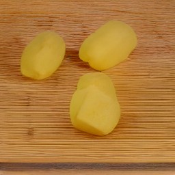 peeled potatoes.