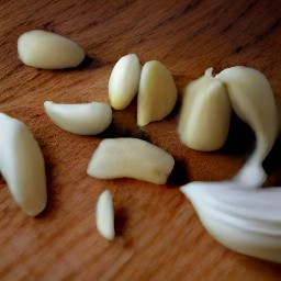 the garlic peeled.