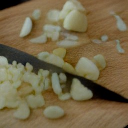 finely chopped onion and garlic.