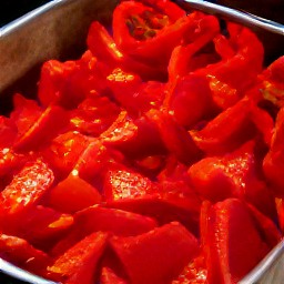 roasted red bell peppers.