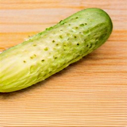 the cucumber peeled with a peeler.