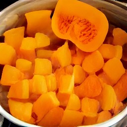 steamed butternut squash.