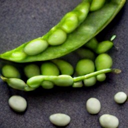 a pile of peeled beans.