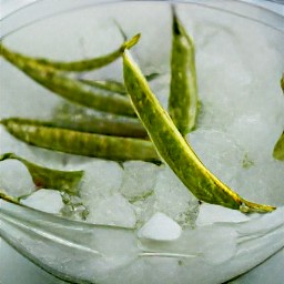 cooled beans pods.