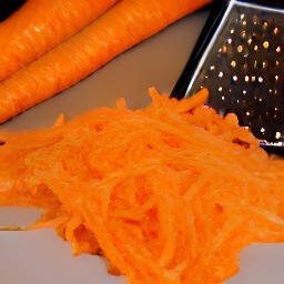 grated carrots.