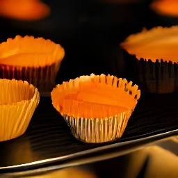 the cupcake liners in the oven for 30 minutes.