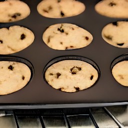 the baking sheet is taken out of the oven.