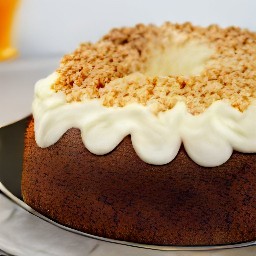 the output is a bowl of frosting that can be used to top a coffee cake.