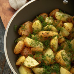 

Fried potatoes are a delicious, gluten-free, egg-free, nut-free and soy-free European side dish or snack made with potatoes, onions and butter.
