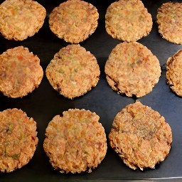 8-9 patties that are 3.5 inches each.