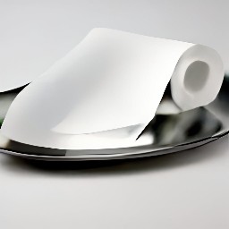 a paper towel is placed on a plate.