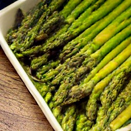 roasted asparagus with garlic.