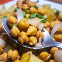 

Butter chickpeas is a tasty, egg-free, gluten-free and nut-free side dish made with onions, cream, baby potatoes and spices.