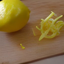 the zester will remove the lemon zest in long strips.