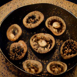 a dish of mushrooms that have been stir-fried with olive oil, butter, salt, and pepper.
