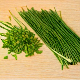 the chives have been cut.