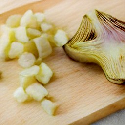 chopped artichokes.