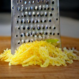 the potato and cheese shredded into small pieces.
