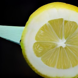 lemons are cut in half.